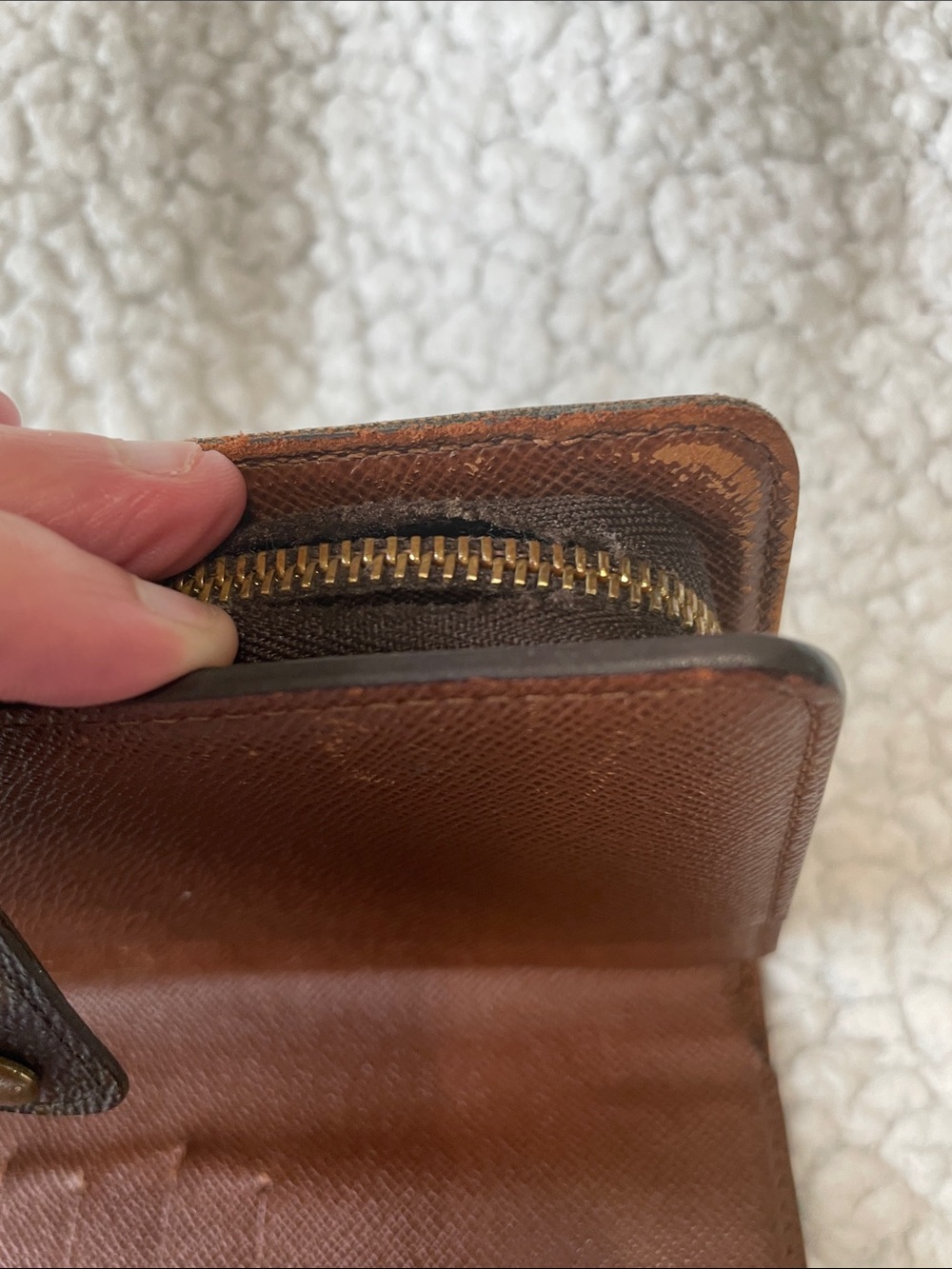 Authentic Louis Vuitton Porte Papier Zippe Wallet Monogram Canvas Brown - Picture 10 of 10